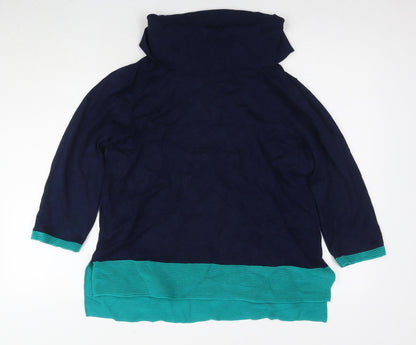 Womens UK Size XL Mitzy Blue Tunic Jumper