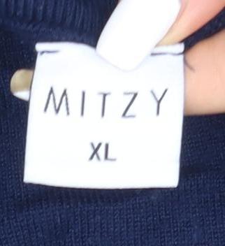Womens UK Size XL Mitzy Blue Tunic Jumper
