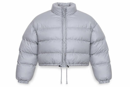 Womens UK Size 12 PRETTYLITTLETHING Grey Puffer Jacket