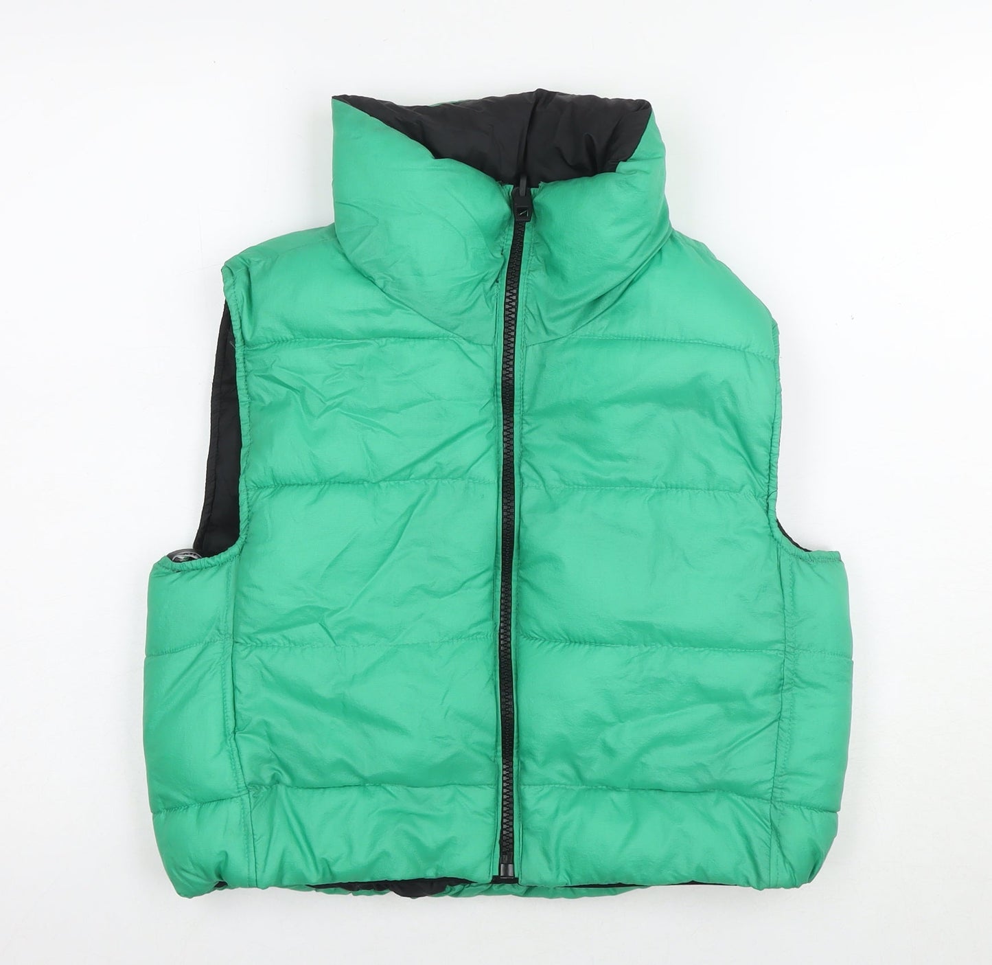 Womens UK Size XS Zara Green Puffer Jacket