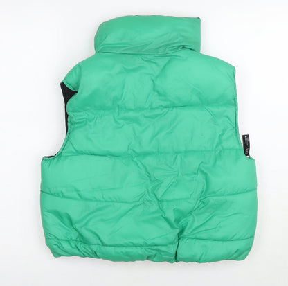 Womens UK Size XS Zara Green Puffer Jacket