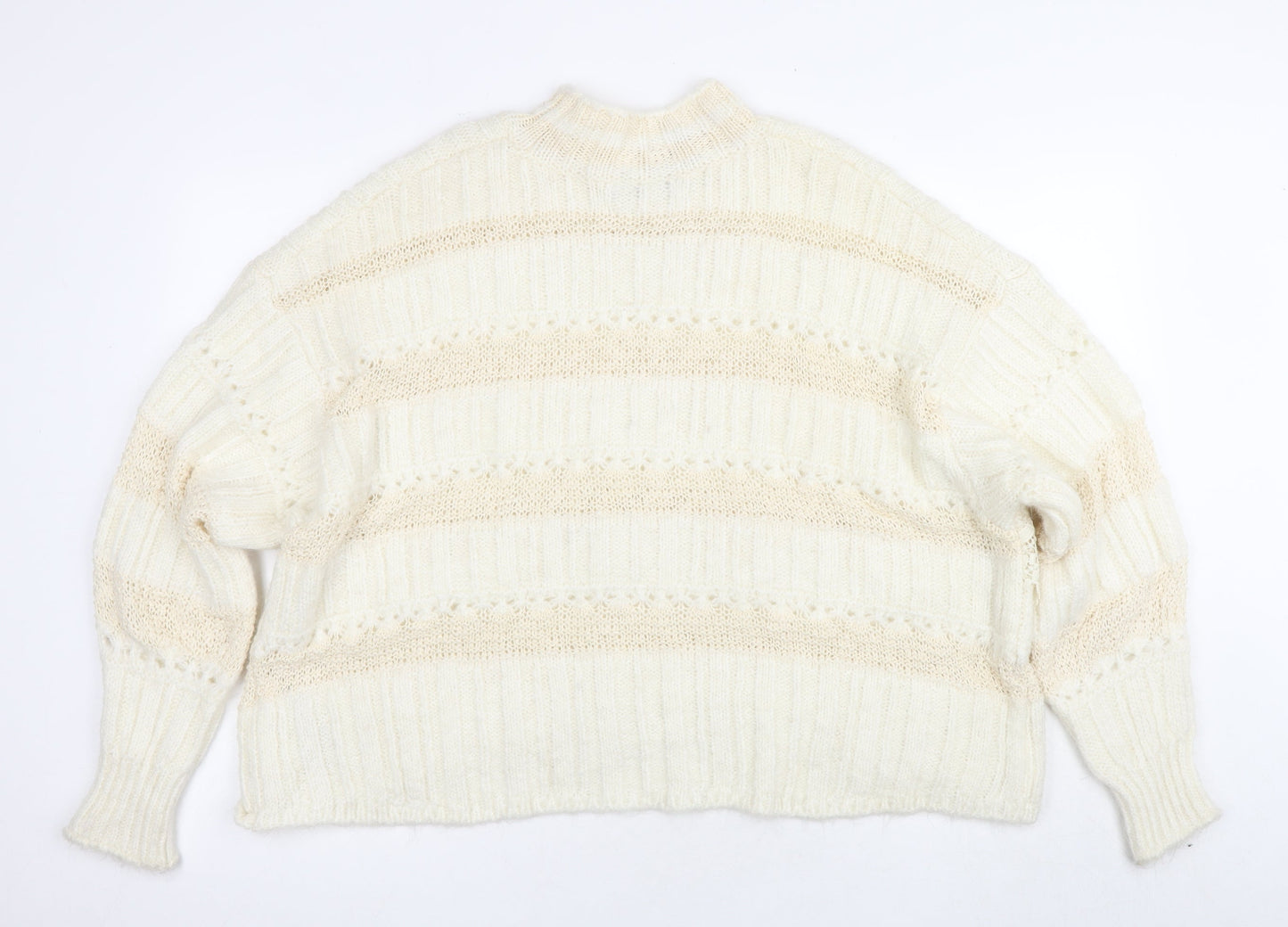 Womens UK Size M Zara Ivory Pullover Jumper
