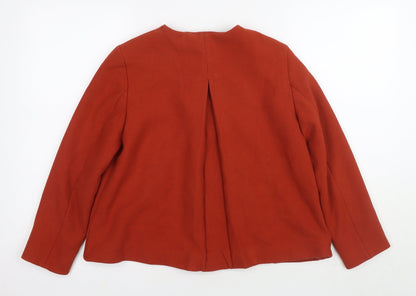 Womens UK Size S Zara Red Basic Jacket
