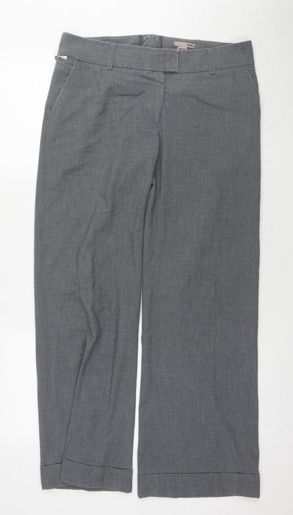 Womens UK Size 12 H&M Regular Fit Regular Grey Trousers