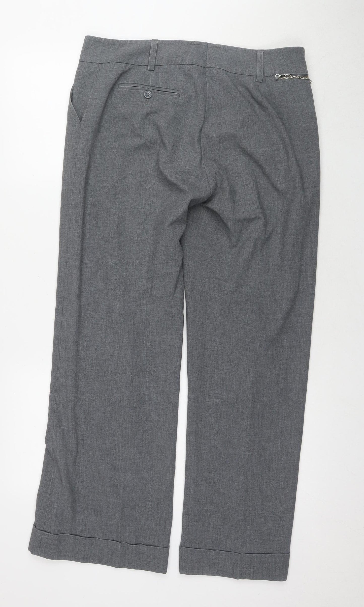 Womens UK Size 12 H&M Regular Fit Regular Grey Trousers