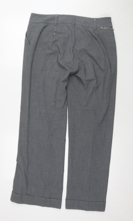Womens UK Size 12 H&M Regular Fit Regular Grey Trousers