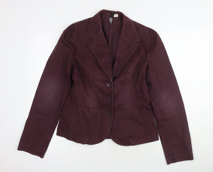 Womens UK Size 10 H&M Red Basic Jacket