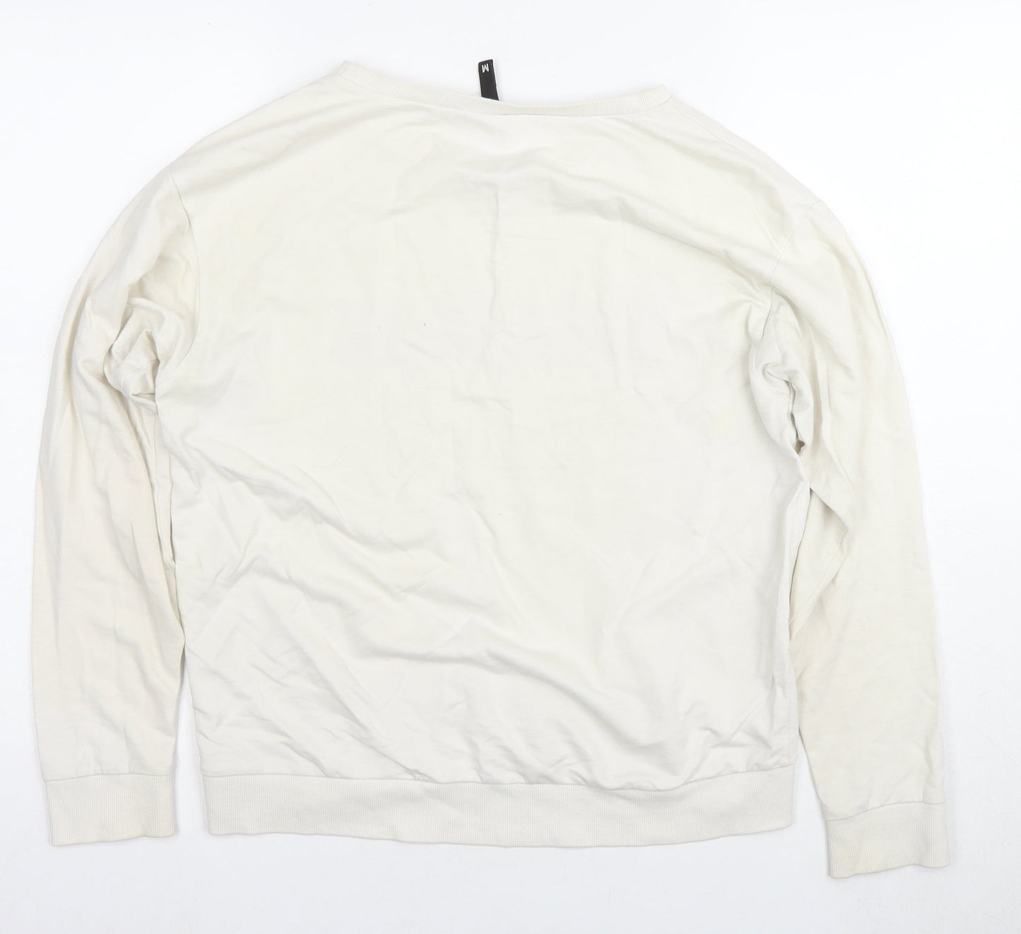 H&M Women's White Pullover Sweatshirt M
