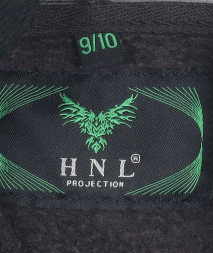 HNL Projection Boys Black Full Zip Camouflage Hoodie Size 9
