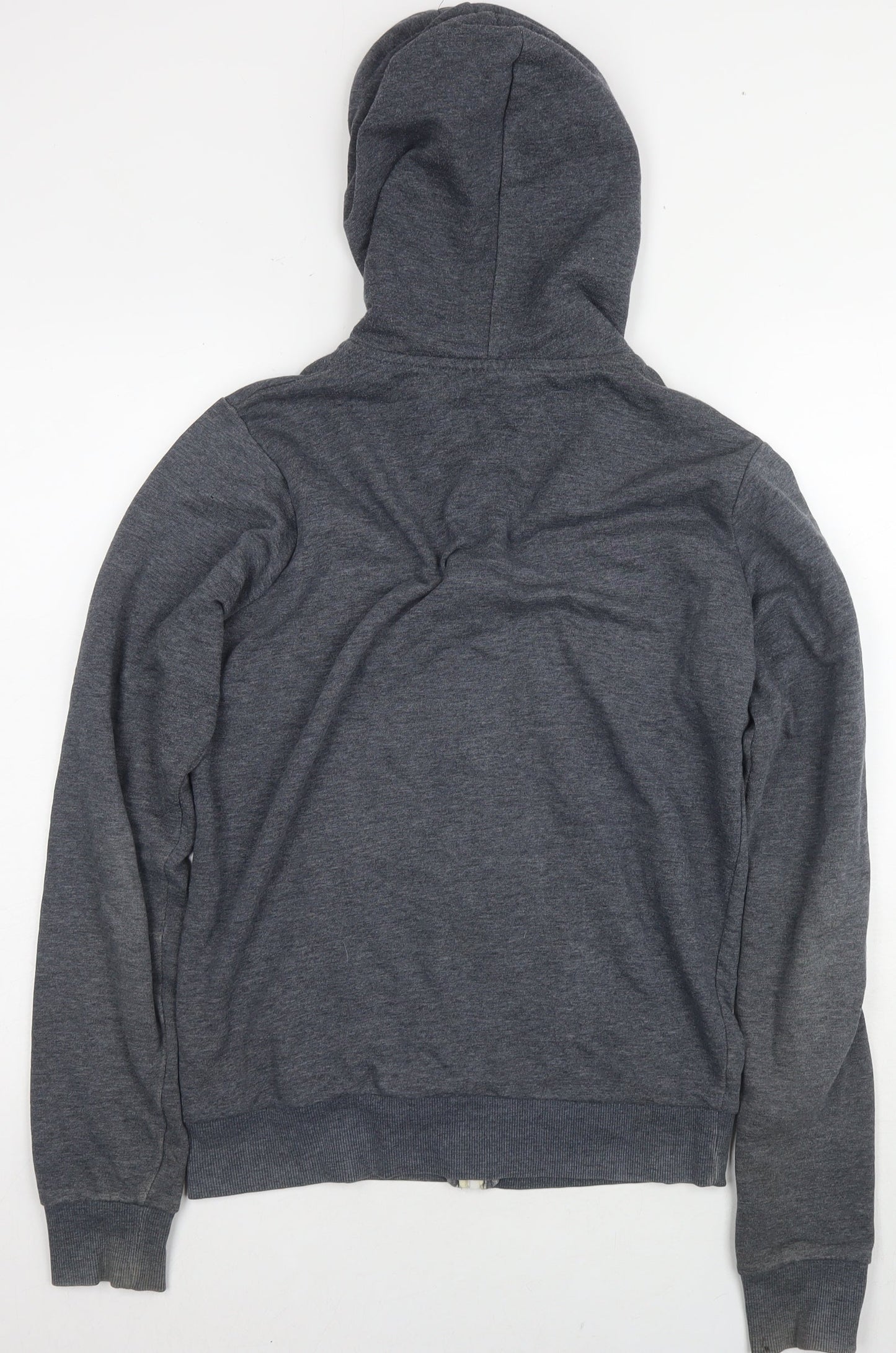 White Label Men's Grey Full Zip Hoodie, Size S