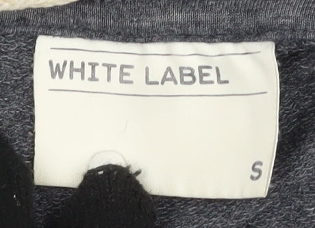 White Label Men's Grey Full Zip Hoodie, Size S