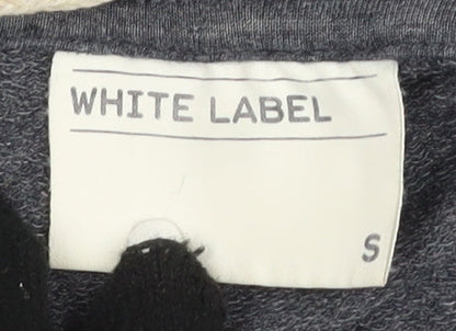 White Label Men's Grey Full Zip Hoodie, Size S