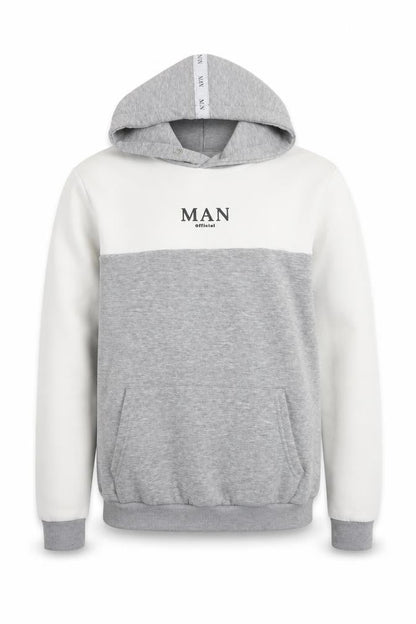 Mens UK Size S boohooMAN Grey Pullover Hoodie