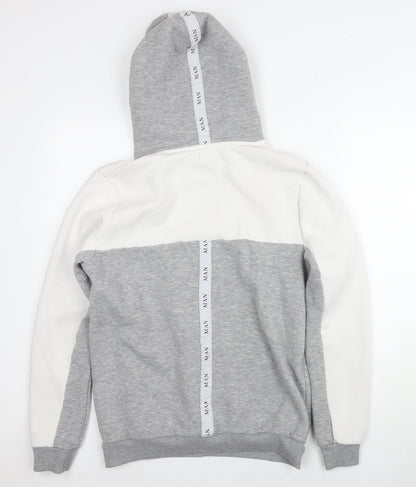 Mens UK Size S boohooMAN Grey Pullover Hoodie