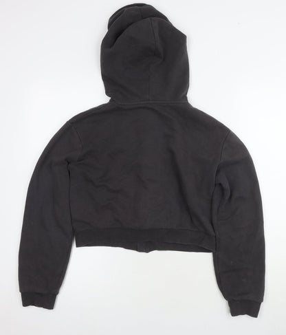 H&M Girls Black Full Zip Hoodie Size 12-14 Years