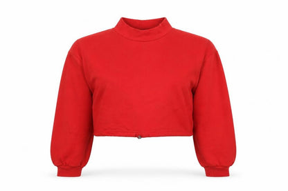 Womens UK Size M Bershka Red Pullover Sweatshirt