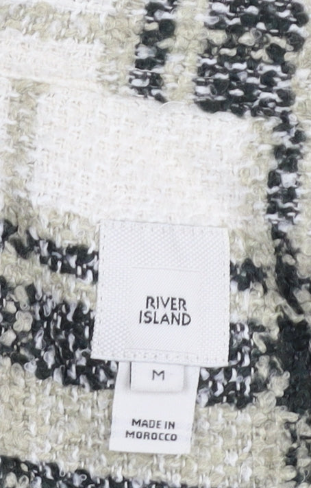 Mens UK Size M River Island Black Shirt Jacket