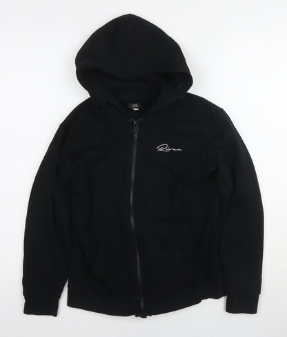 River Island Boys Black Full Zip Hoodie Size 9-10 Years