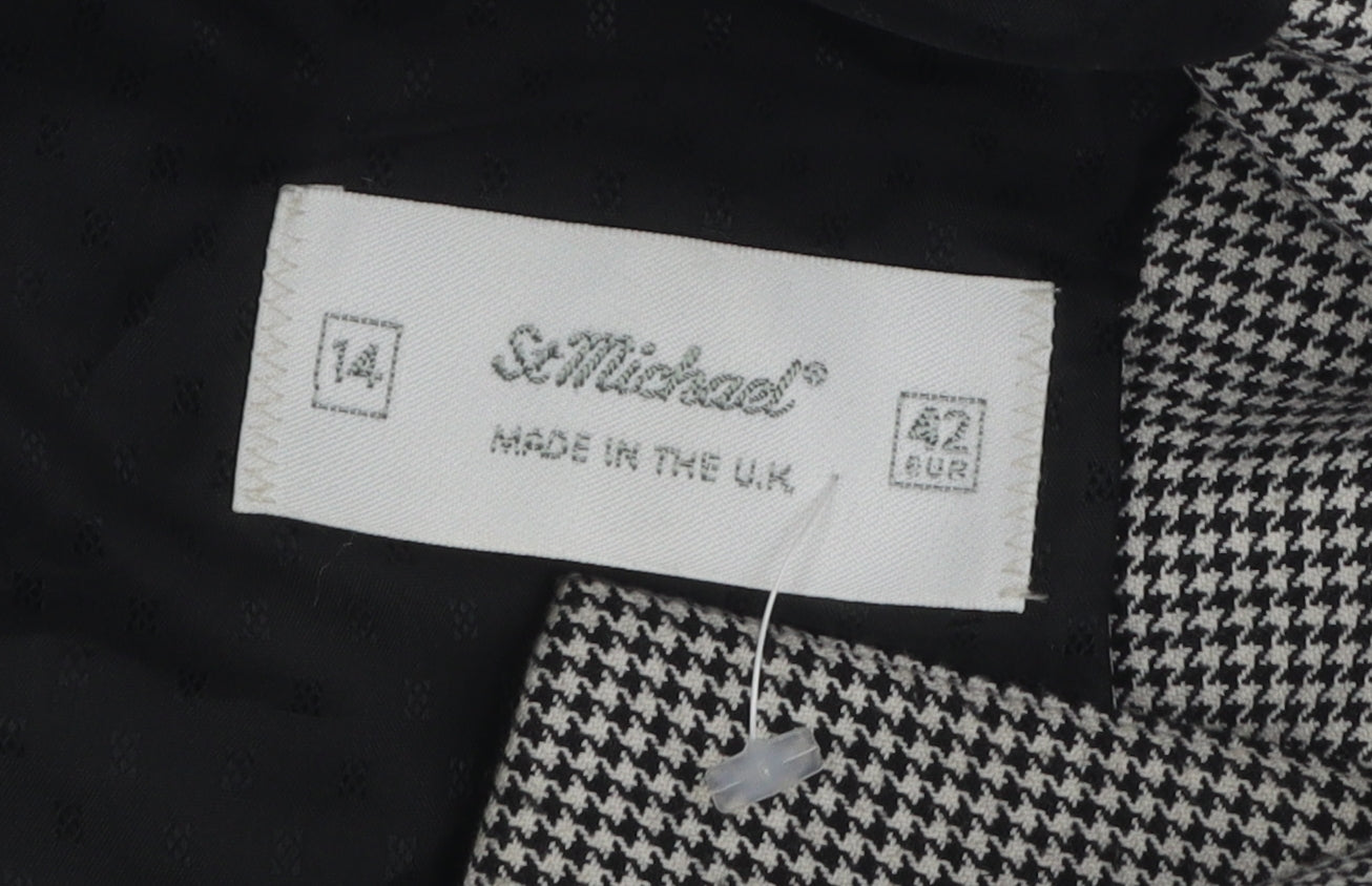 Womens UK Size 14 St Michael Black Pea Coat