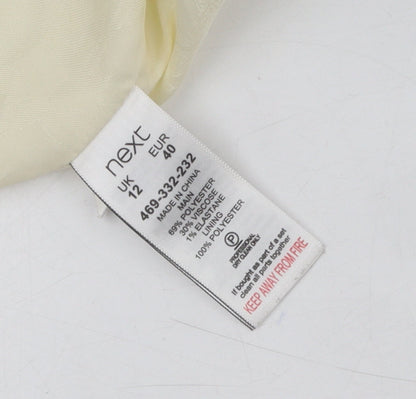 Next Women's Black Blazer UK 12 Herringbone Regular Fit