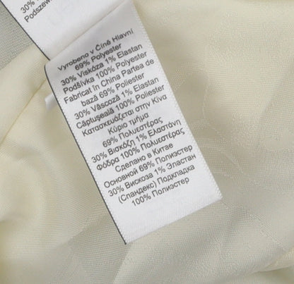 Next Women's Black Blazer UK 12 Herringbone Regular Fit