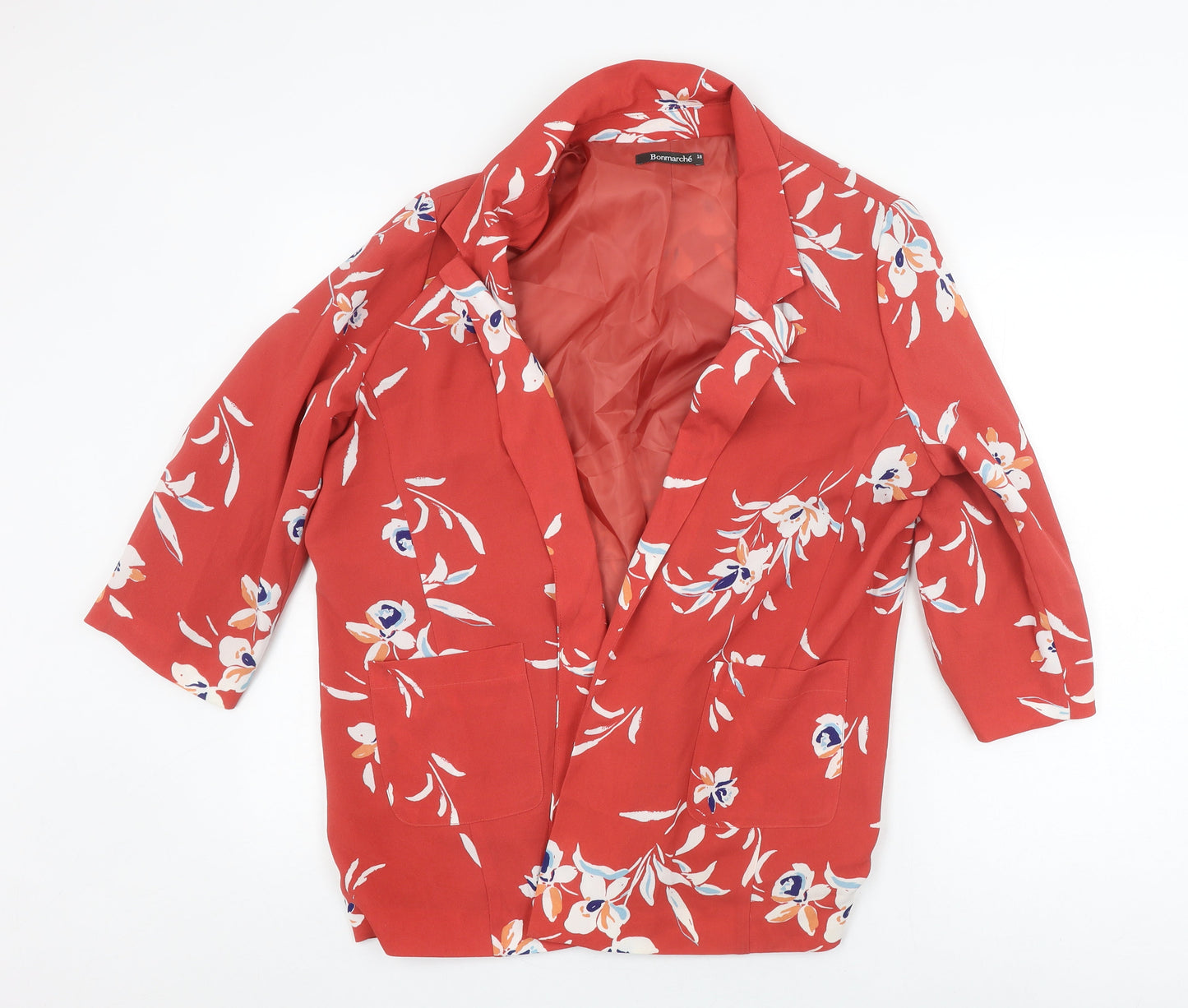 Bonmarché Women's Red Floral Blazer, Size 18