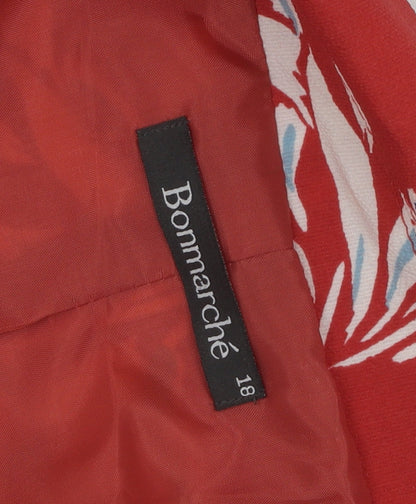 Bonmarché Women's Red Floral Blazer, Size 18