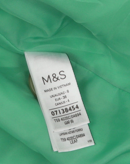 Womens UK Size 8 Marks and Spencer Green Basic Jacket