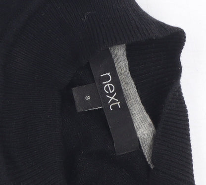 Womens UK Size 8 NEXT Black Pullover Jumper