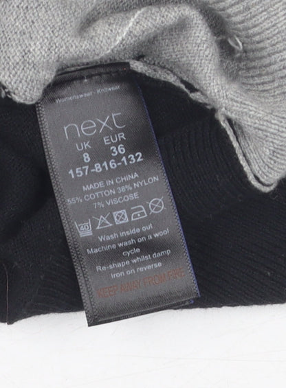 Womens UK Size 8 NEXT Black Pullover Jumper