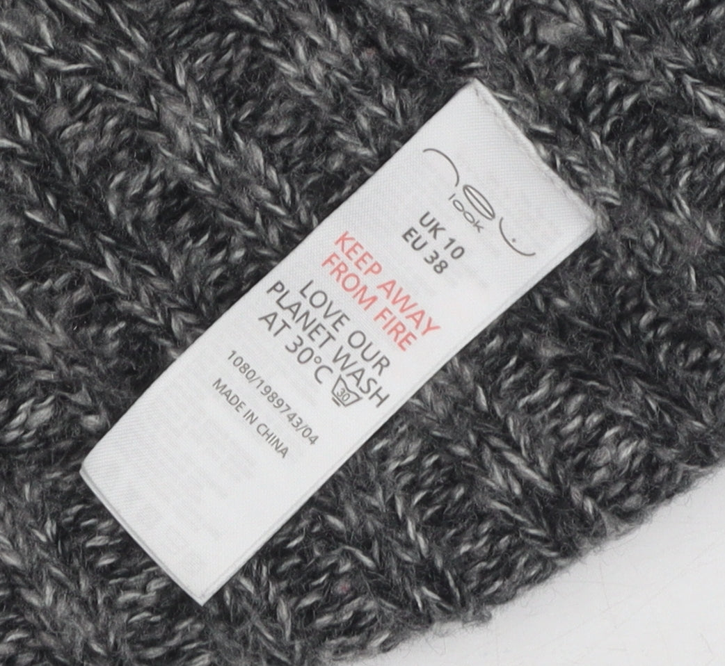 Womens UK Size 10 New Look Grey Cardigan Jumper