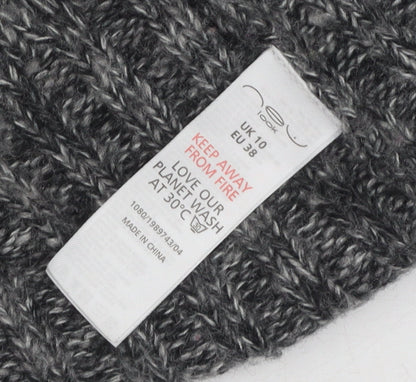 Womens UK Size 10 New Look Grey Cardigan Jumper