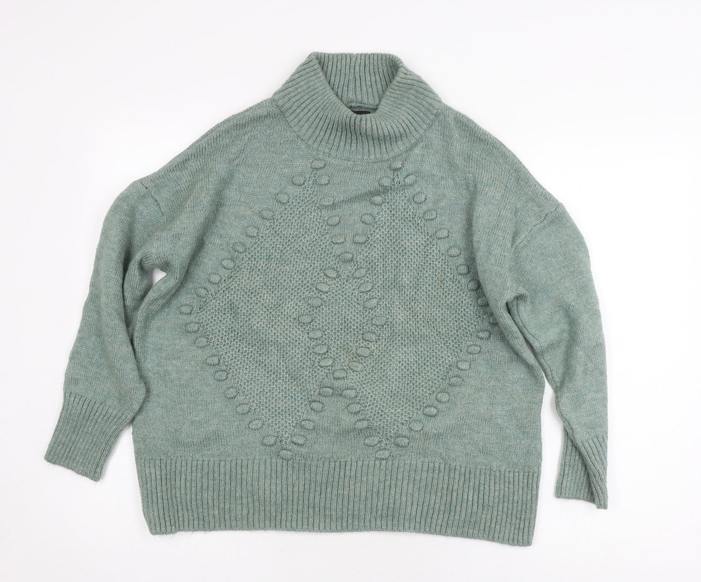 Womens UK Size 12 M&Co Green Pullover Jumper