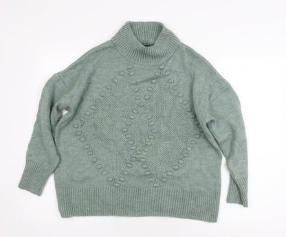 Womens UK Size 12 M&Co Green Pullover Jumper