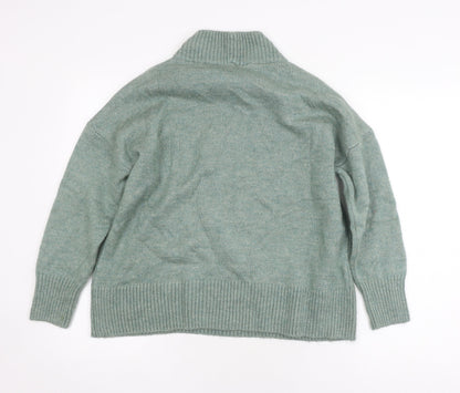 Womens UK Size 12 M&Co Green Pullover Jumper