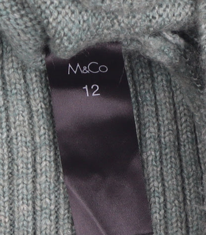 Womens UK Size 12 M&Co Green Pullover Jumper