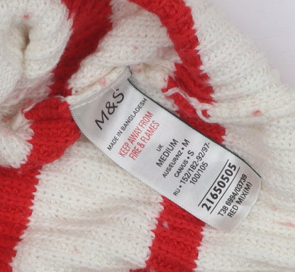 Womens UK Size M Marks and Spencer Red Pullover Jumper