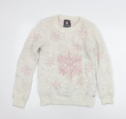 Womens UK Size 12 Lipsy Ivory Pullover Jumper
