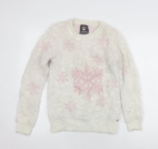 Womens UK Size 12 Lipsy Ivory Pullover Jumper