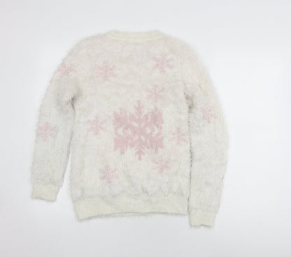 Womens UK Size 12 Lipsy Ivory Pullover Jumper
