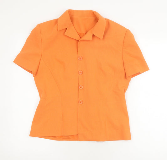 Womens UK Size 14 Richards Regular Orange Suit Top