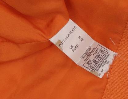 Womens UK Size 14 Richards Regular Orange Suit Top