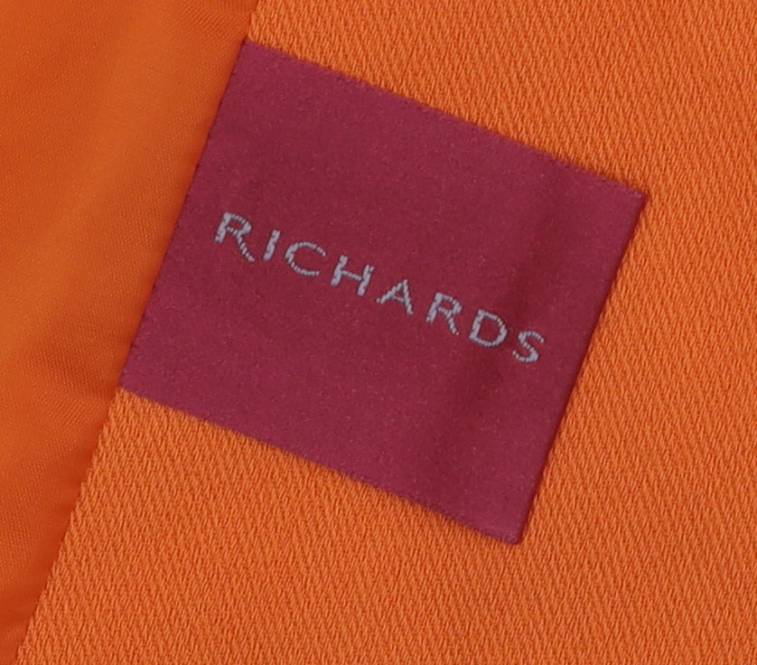 Womens UK Size 14 Richards Regular Orange Suit Top
