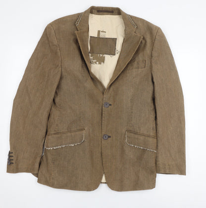 River Island Women's Brown Blazer S Pinstripe