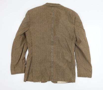 River Island Women's Brown Blazer S Pinstripe