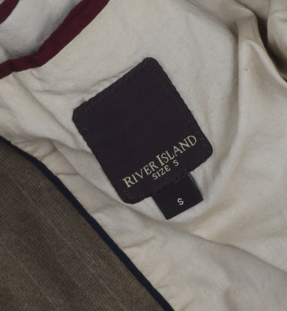 River Island Women's Brown Blazer S Pinstripe