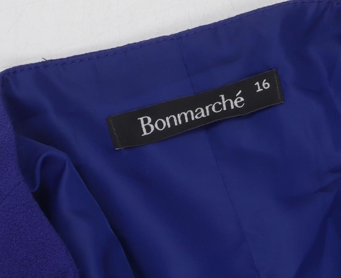 Bonmarché Women's Blue Jacket, Size 16, No Button