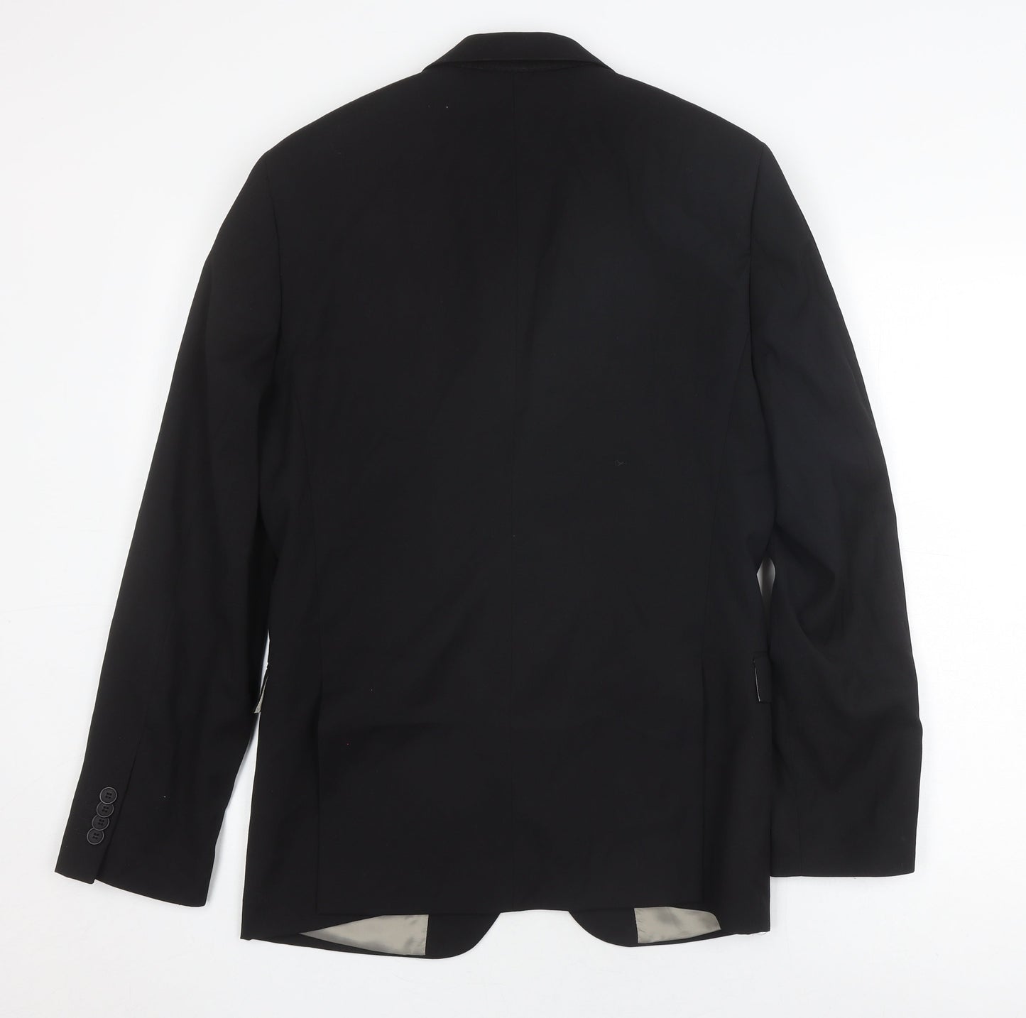 Mens UK Size 38 Topman Regular Black Suit Jacket