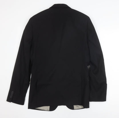 Mens UK Size 38 Topman Regular Black Suit Jacket