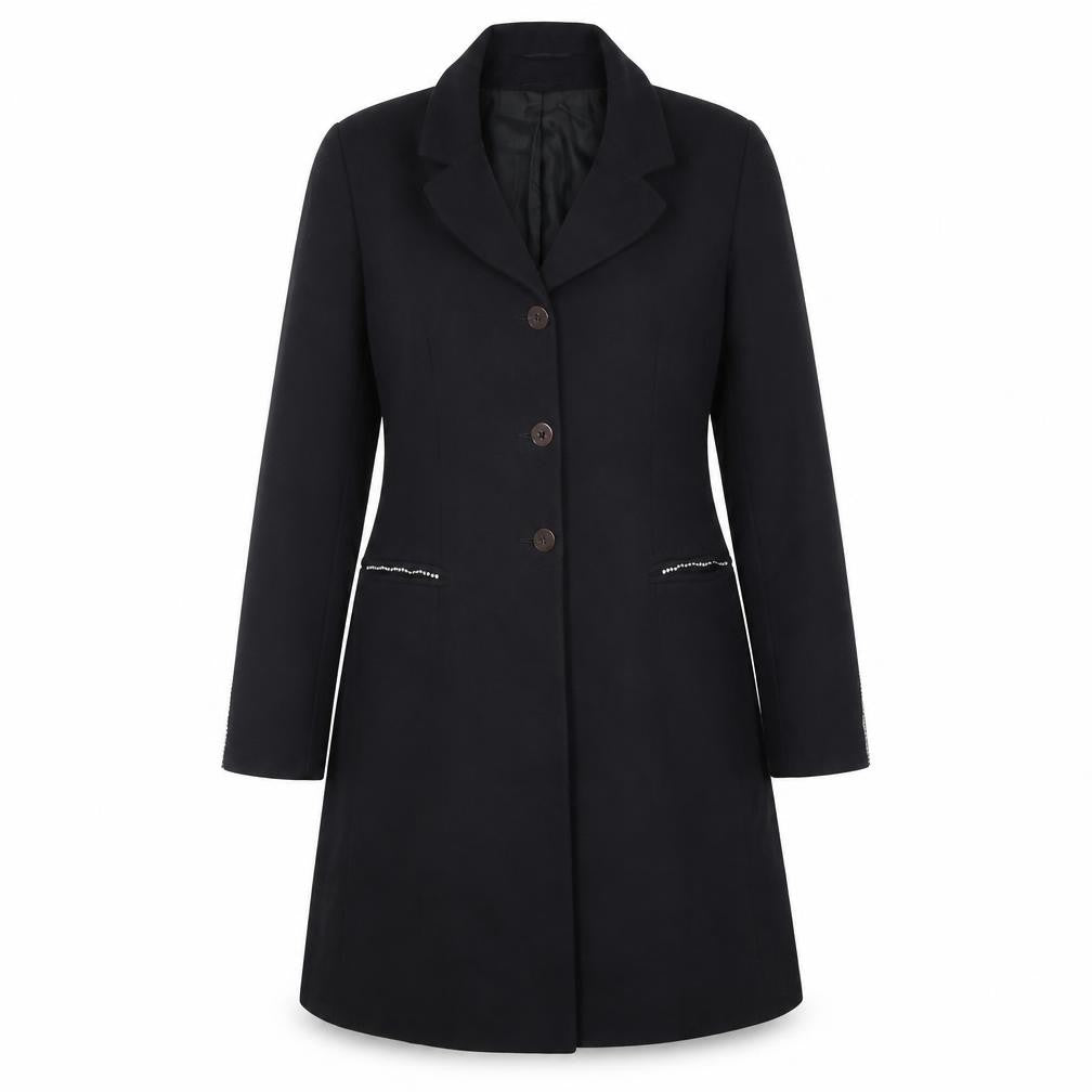 Womens UK Size 10 Wallis Black Overcoat